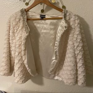 White mini coat